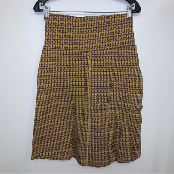 Ethos Paris Baroque Print Organic Cotton Skirt - Picture 3 of 7